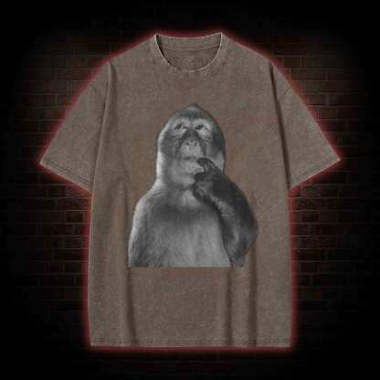 Funny Monkey Washed T-shirt