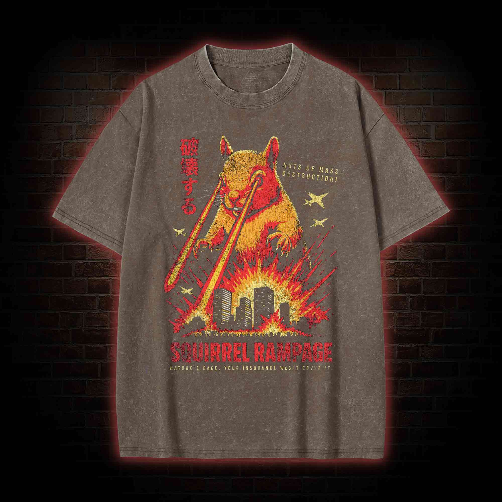 Squirrel Rampage Washed T-shirt