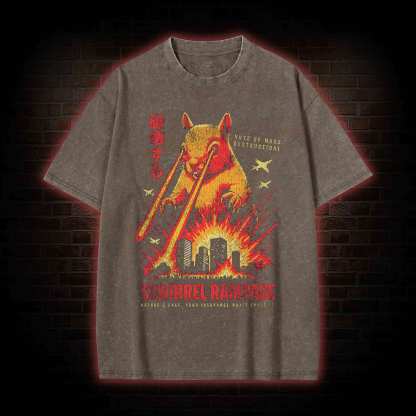 Squirrel Rampage Washed T-shirt