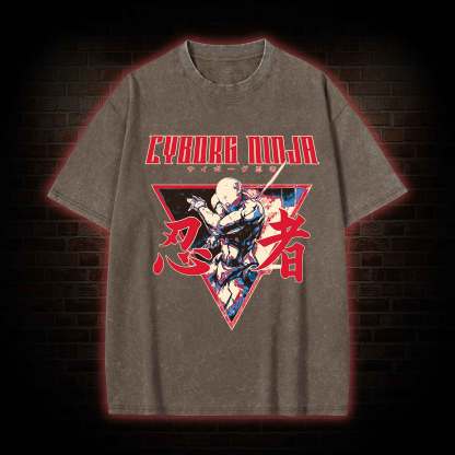 Cyber Ninja Washed T-shirt