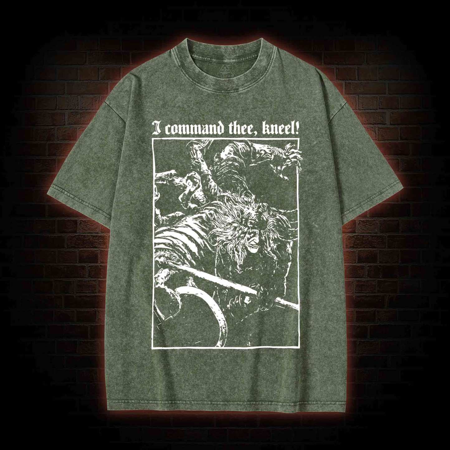 I Command Thee Kneel Washed T-shirt