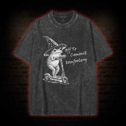 Off to Commit Tomfoolery Washed T-shirt