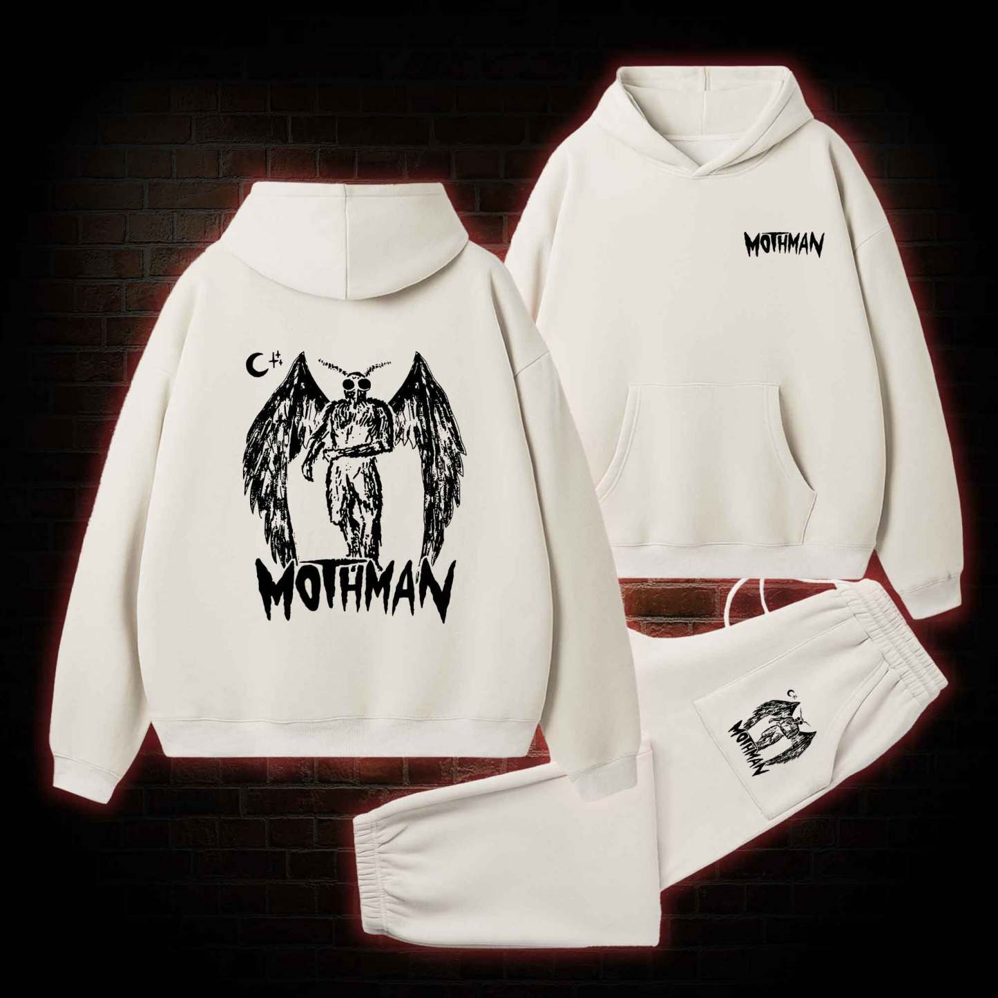 Mothman Fleece Hoodie Set