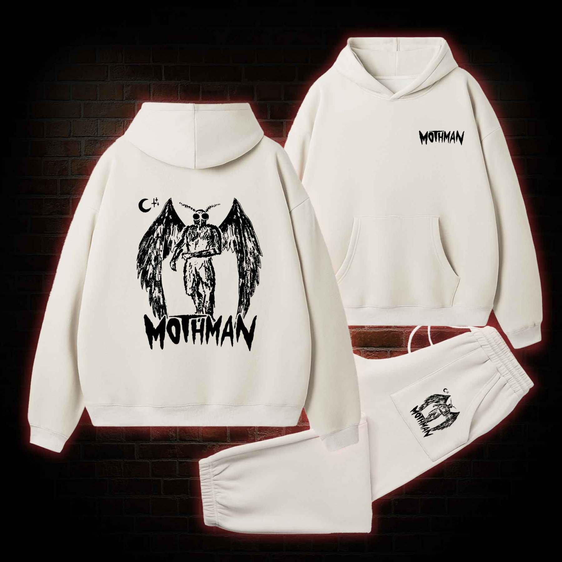 Mothman Fleece Hoodie Set