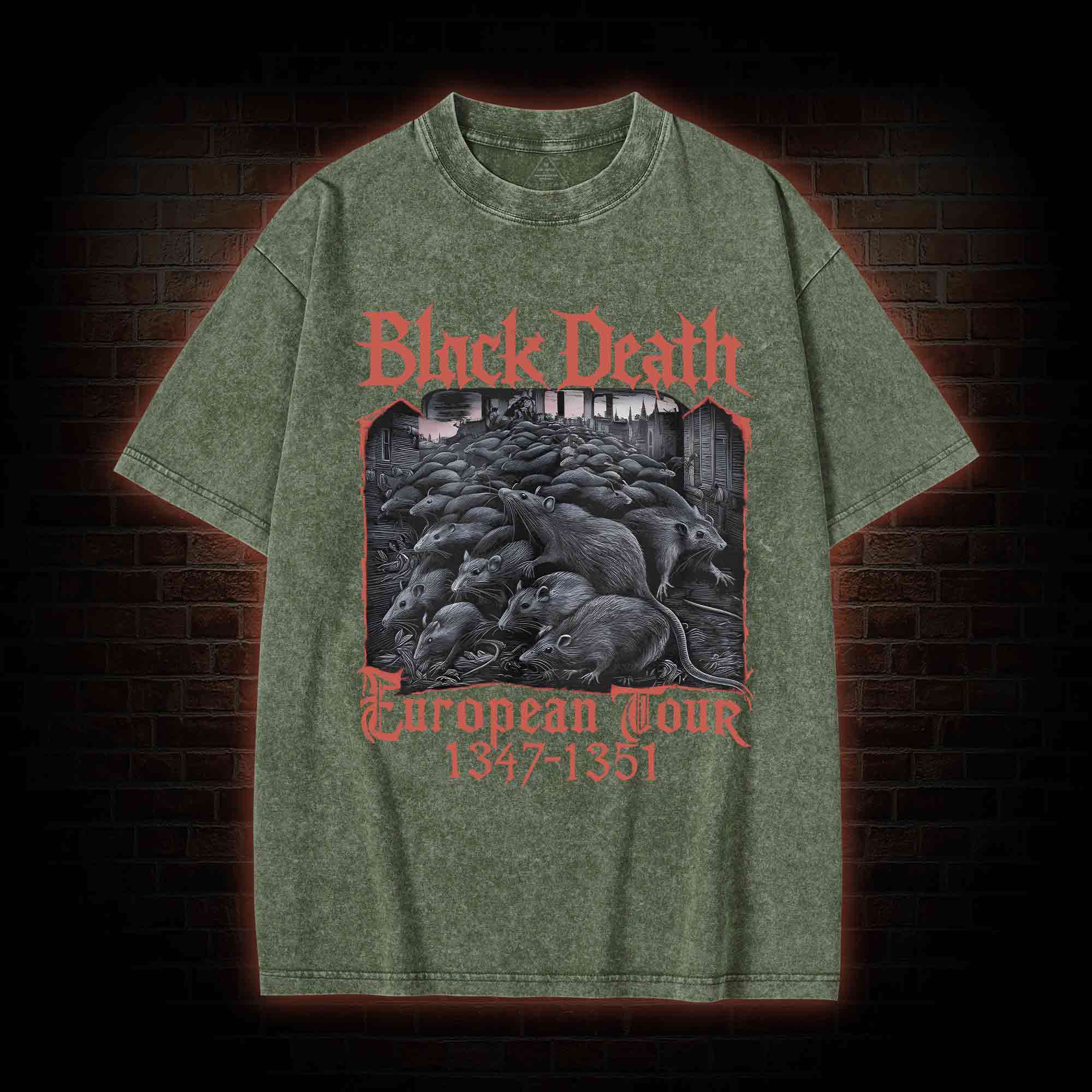 Vintage Black Death European Tour Washed T-shirt