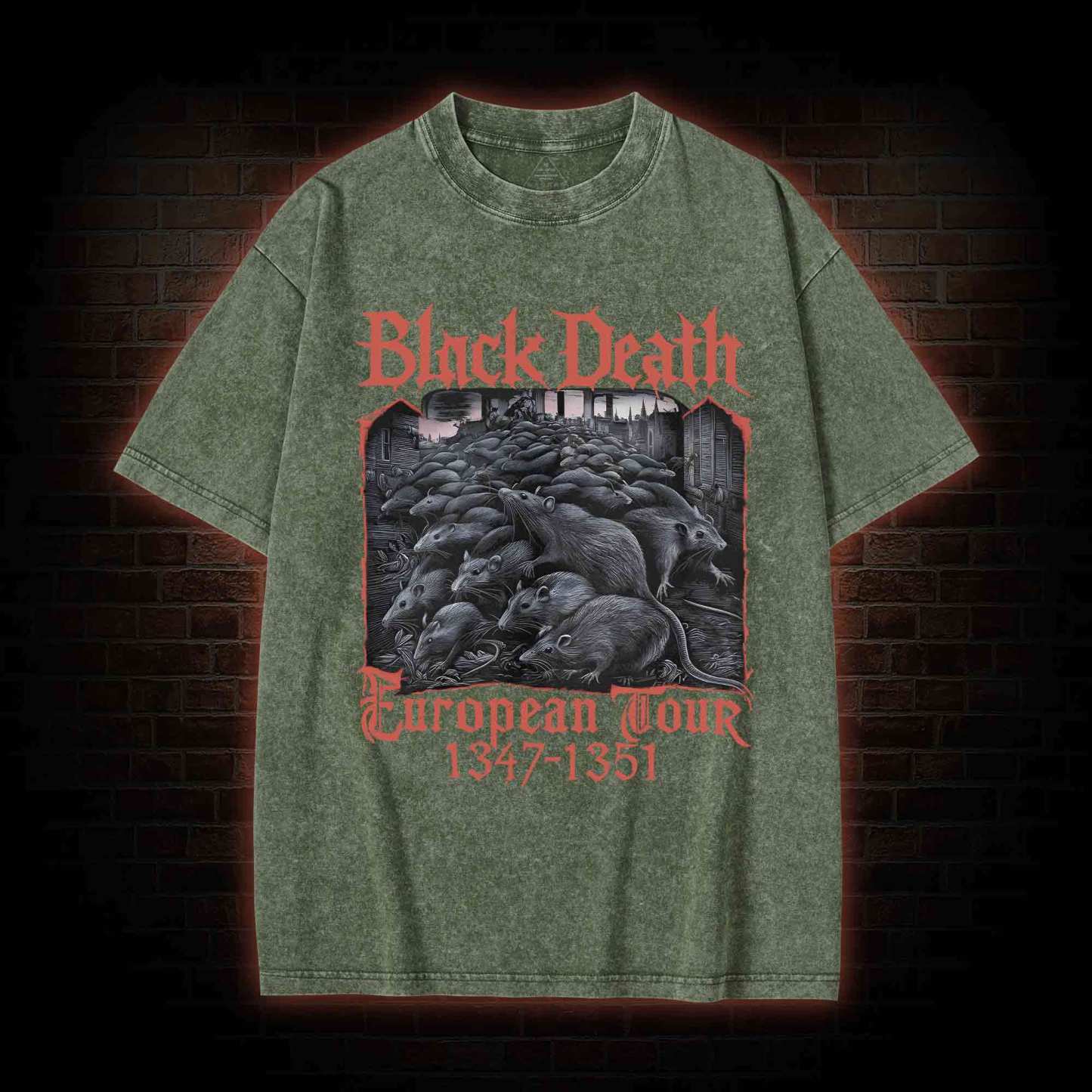 Vintage Black Death European Tour Washed T-shirt
