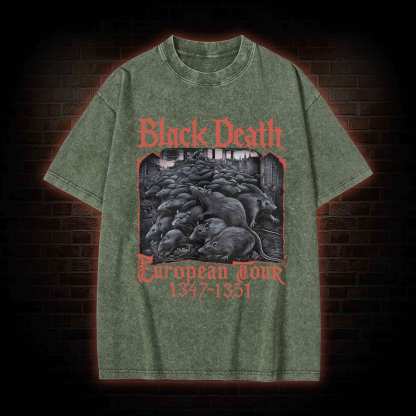 Vintage Black Death European Tour Washed T-shirt