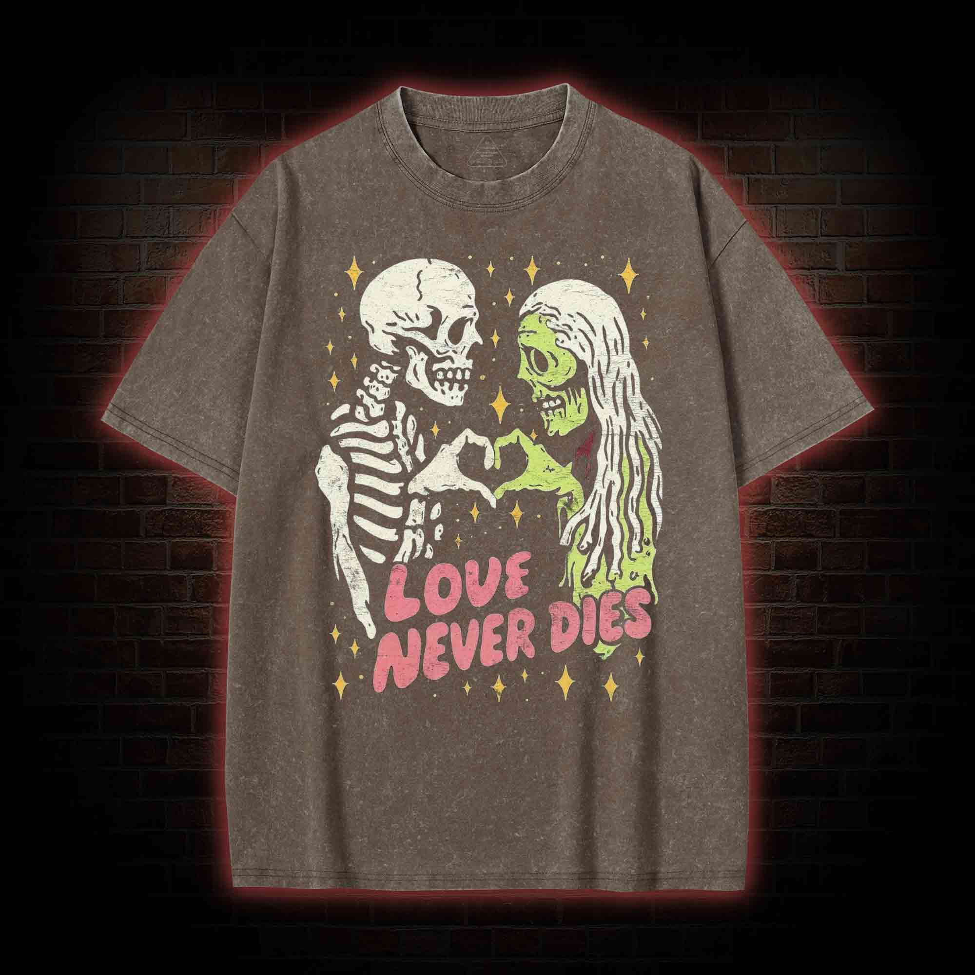 Love Never Dies Washed T-shirt