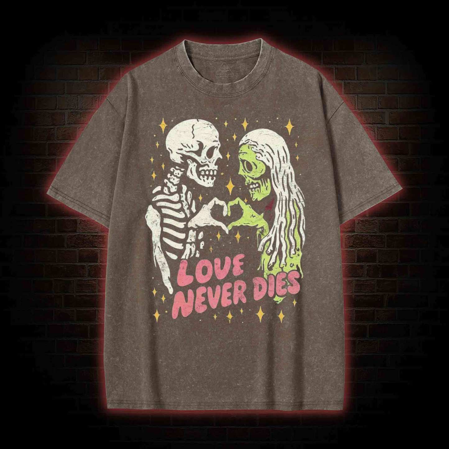 Love Never Dies Washed T-shirt