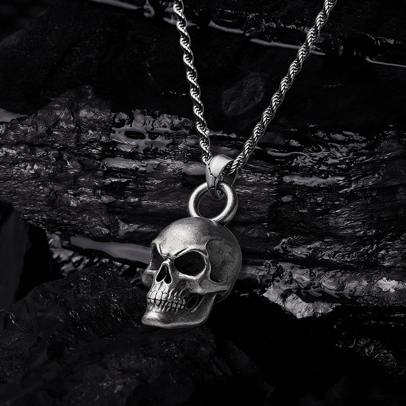 Grim Skull Sculptural Necklace