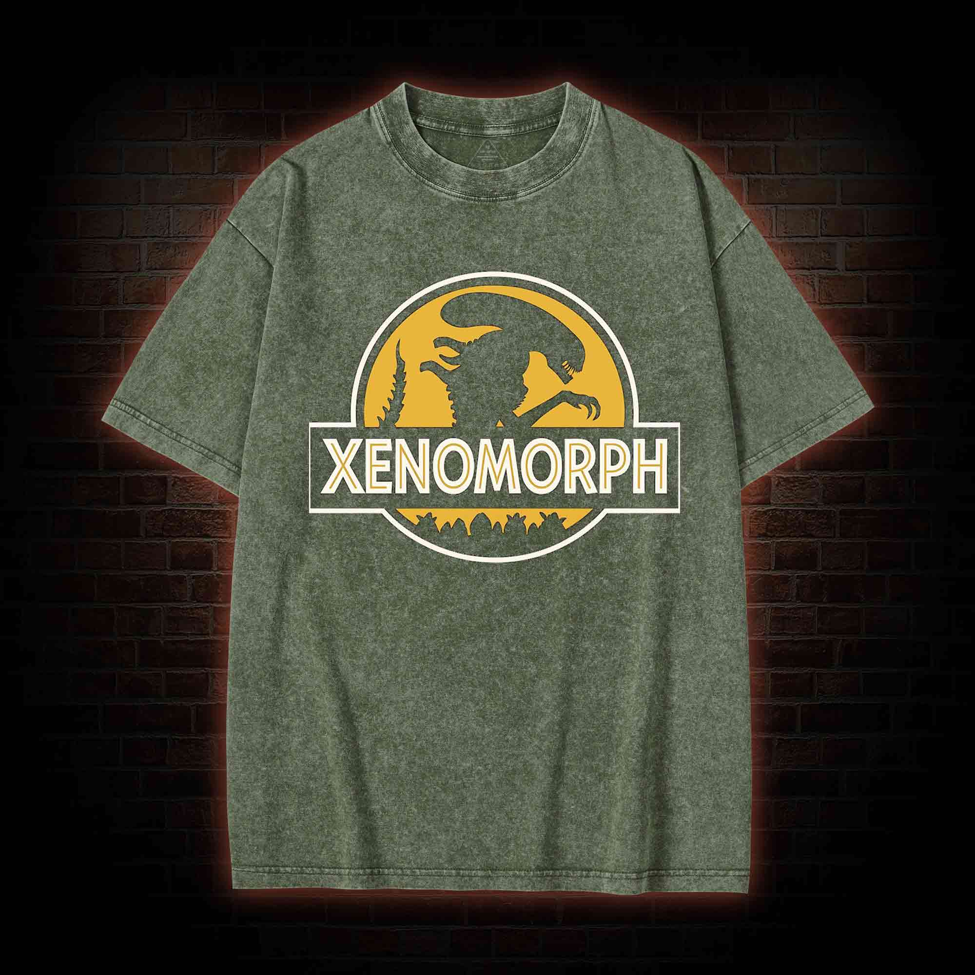 Alien Design Washed T-shirt