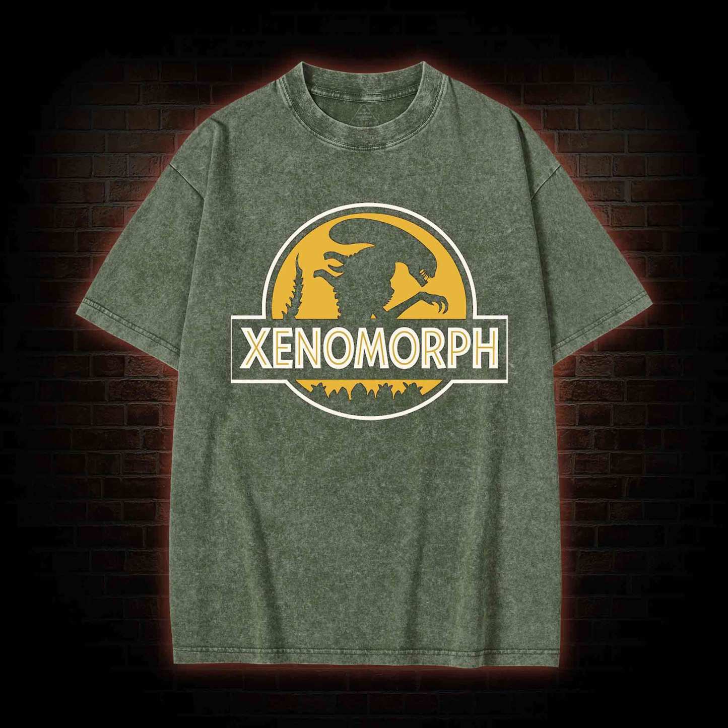 Alien Design Washed T-shirt