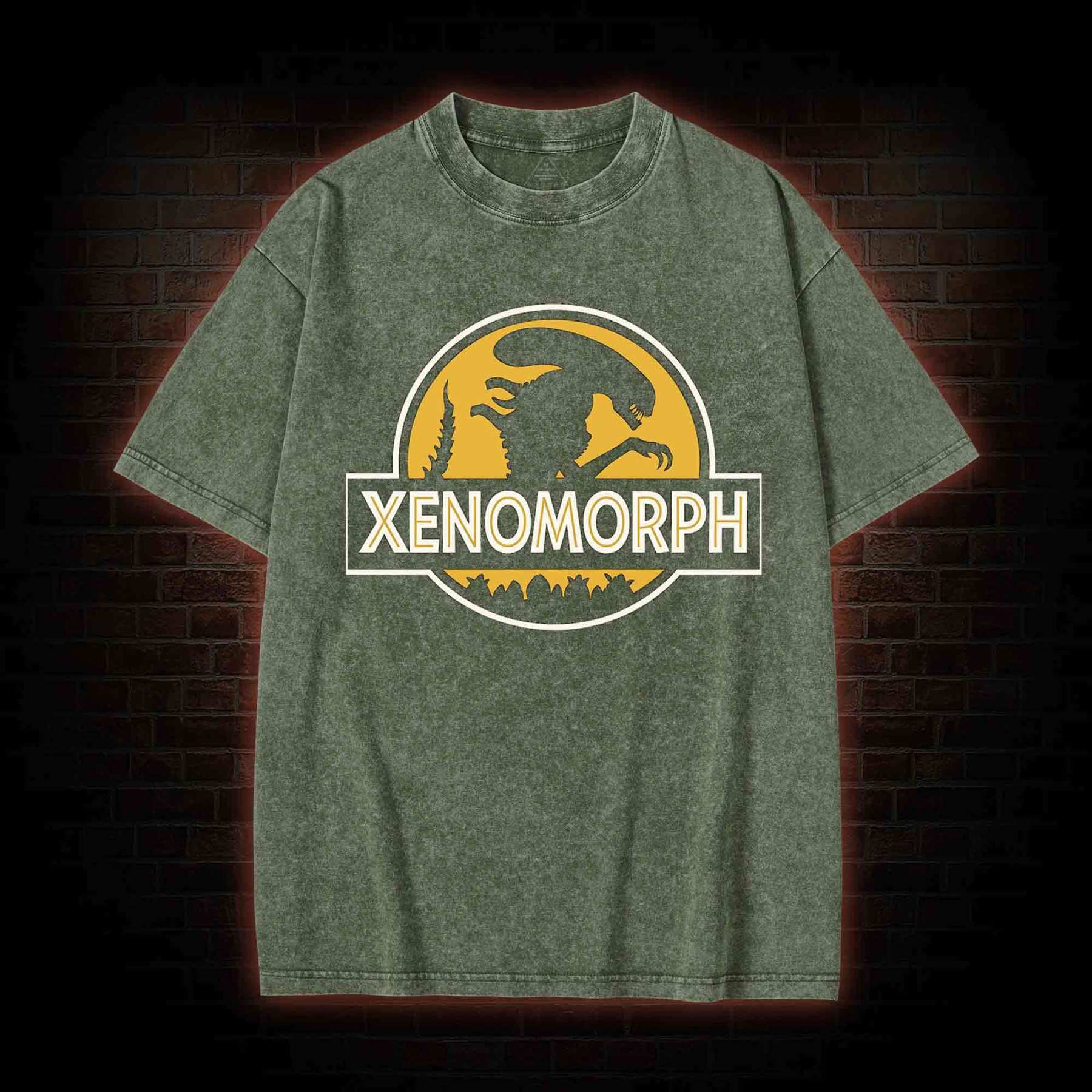 Alien Design Washed T-shirt