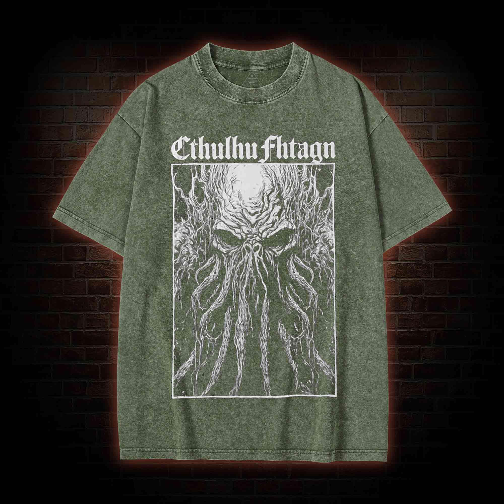 Cthulhu Fhtagn Washed T-shirt