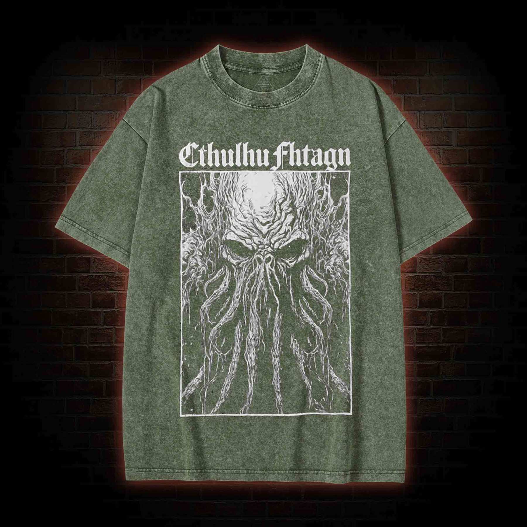Cthulhu Fhtagn Washed T-shirt