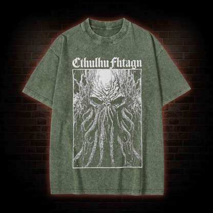 Cthulhu Fhtagn Washed T-shirt