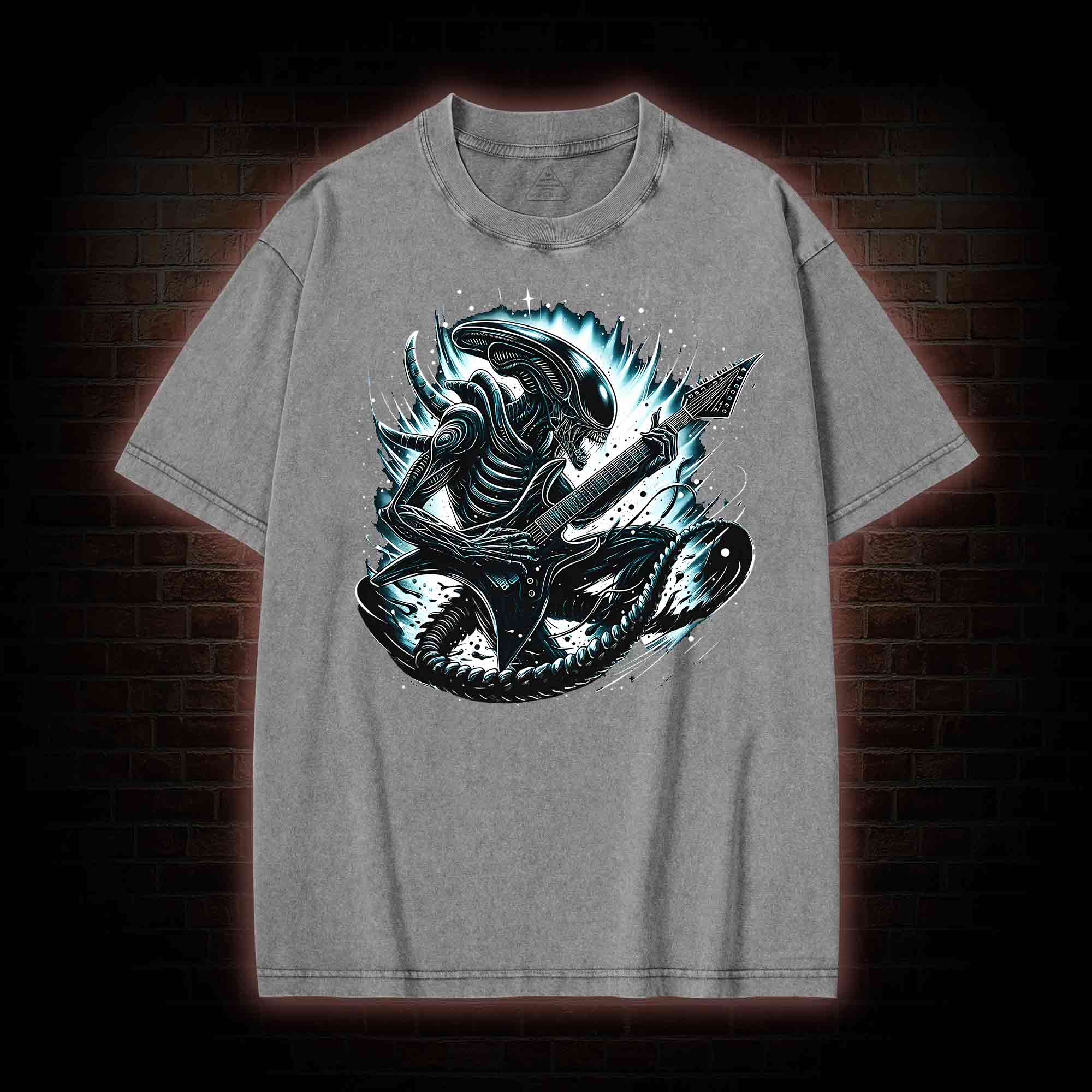Alien Black Metal Washed T-shirt