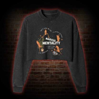 Marcus the Worm Washed Cropped Sweatshirts
