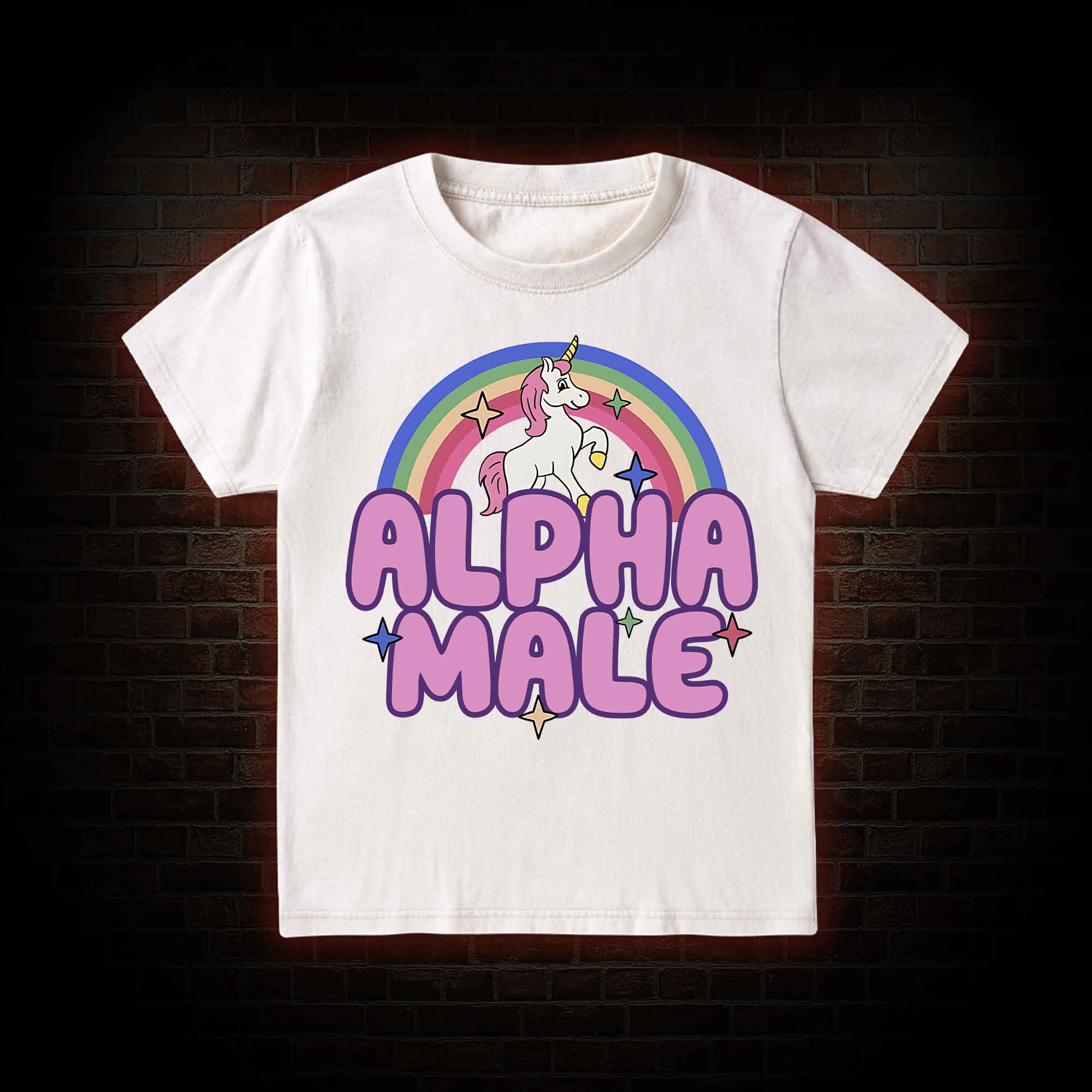 Alpha Male Kid Washed T-Shirt
