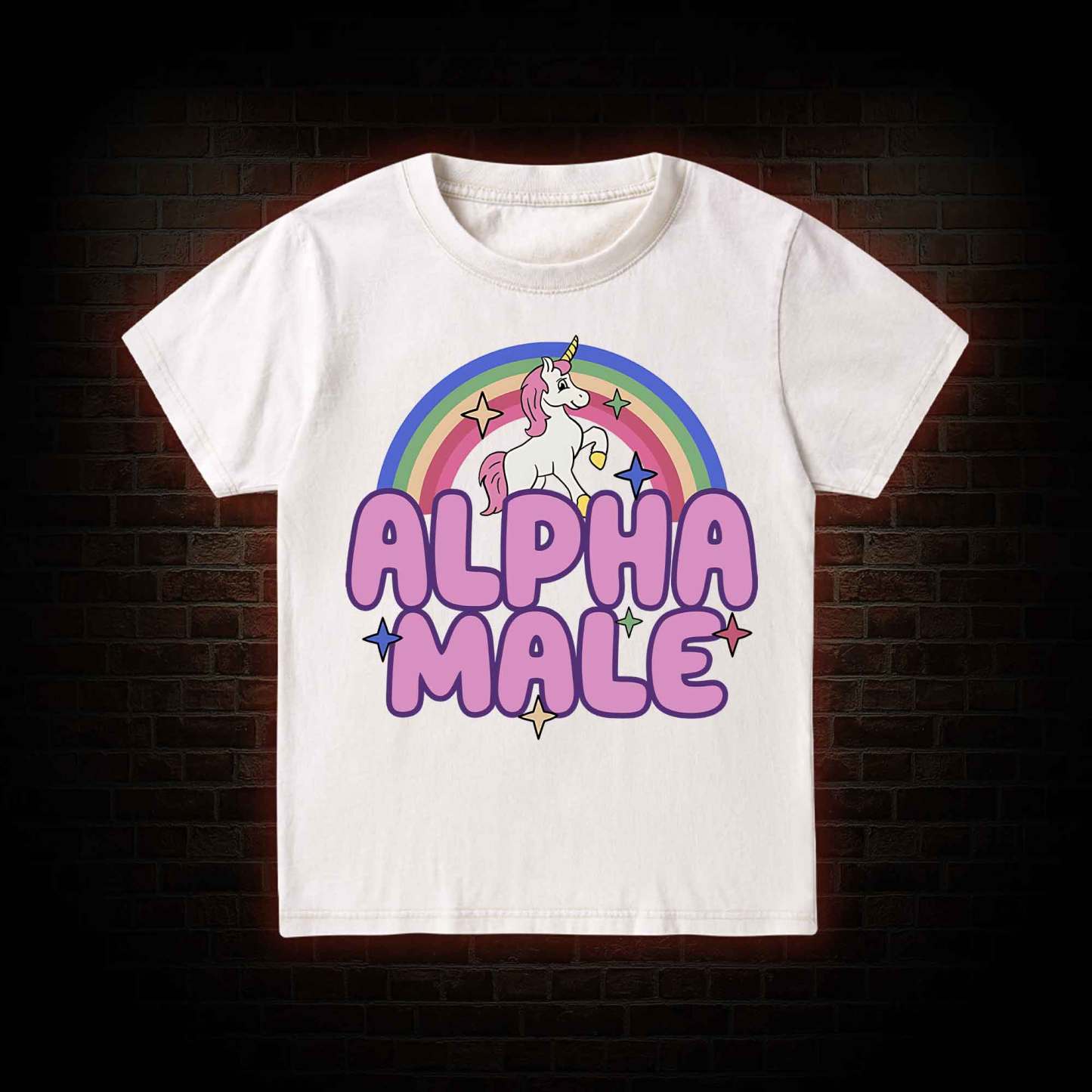 Alpha Male Kid Washed T-Shirt