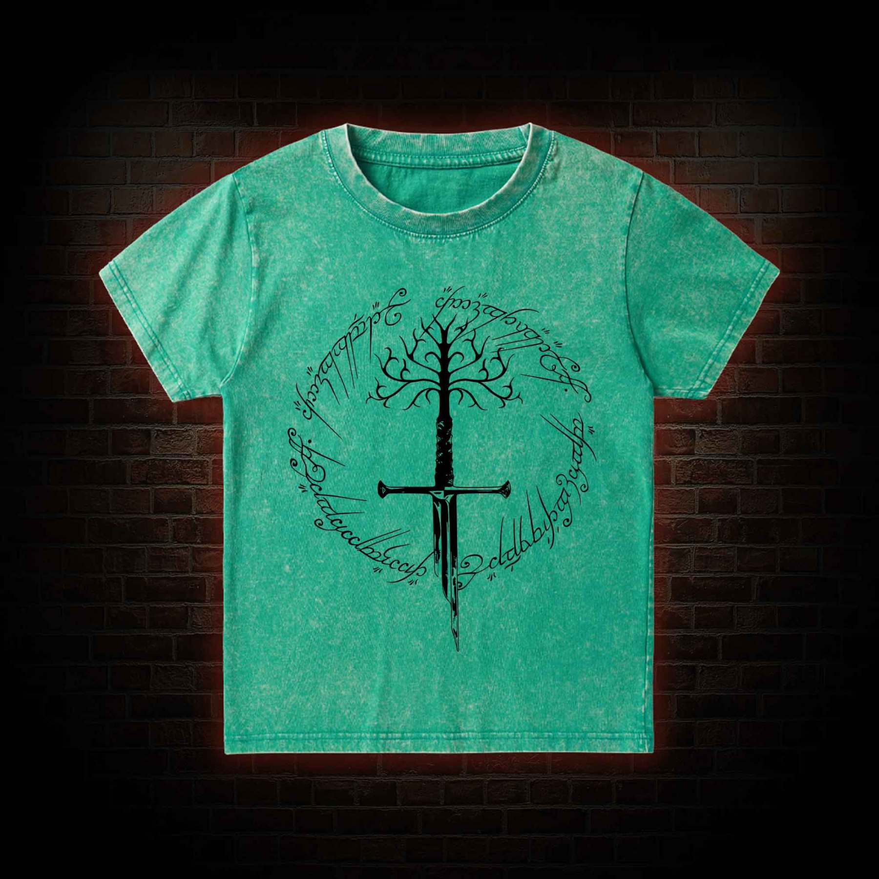 Ring Inspired  Kid Washed T-Shirt