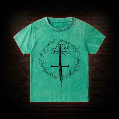 Ring Inspired  Kid Washed T-Shirt