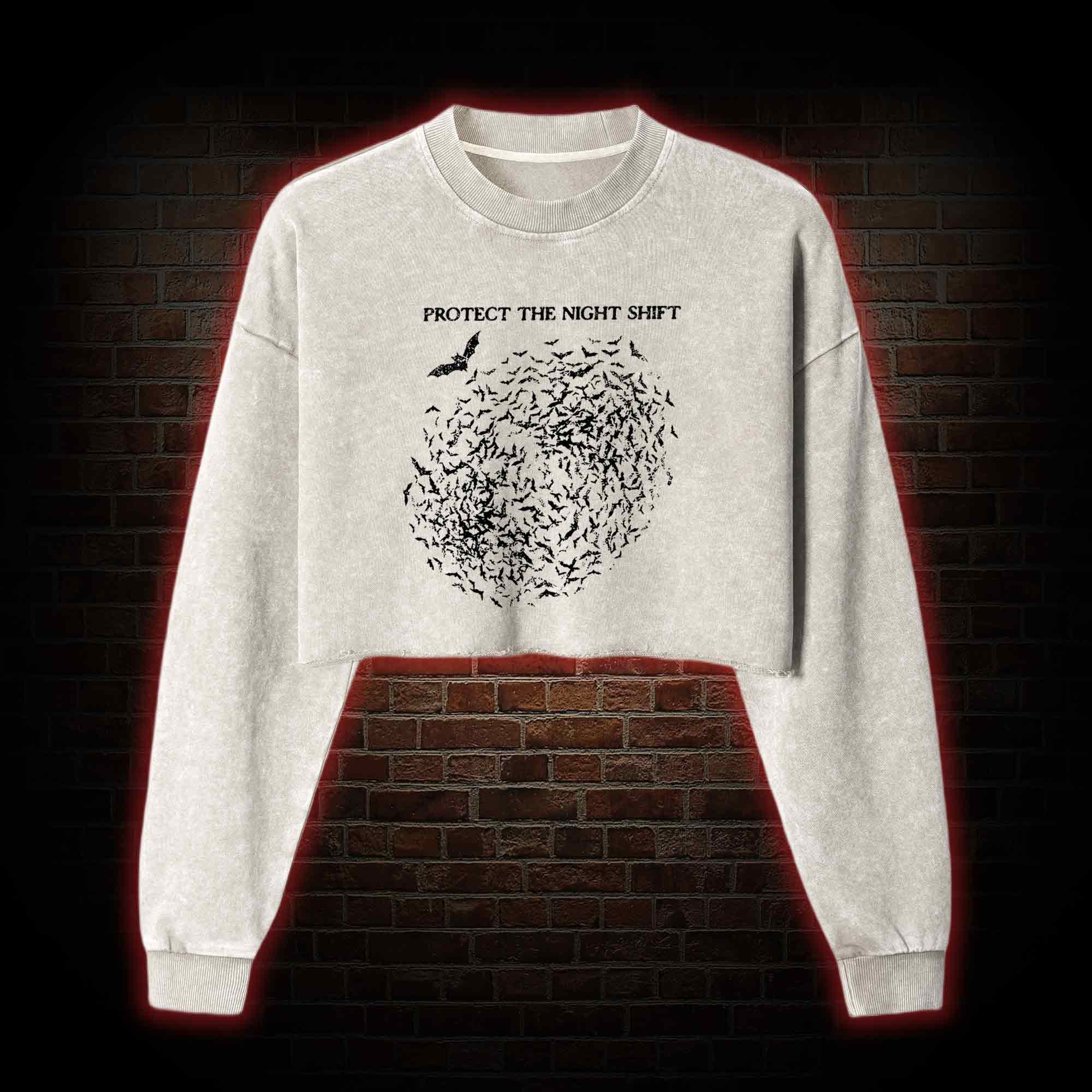 Bat Conservation Washed Cropped Sweatshirts