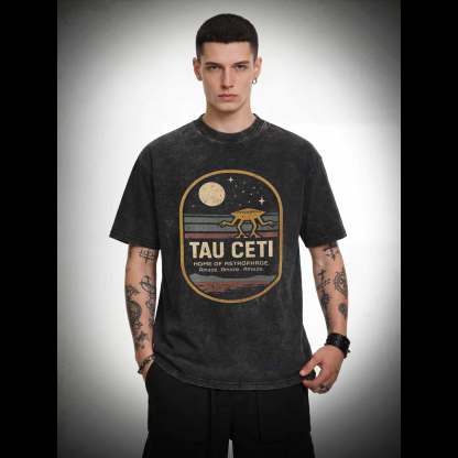 Retro Tau Ceti Washed T-shirt