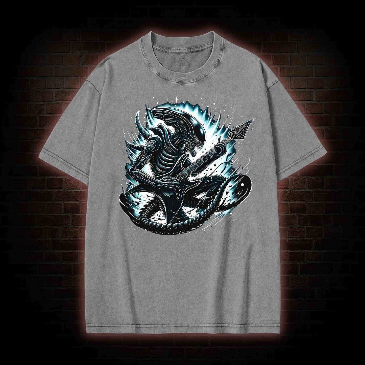 Alien Black Metal Washed T-shirt