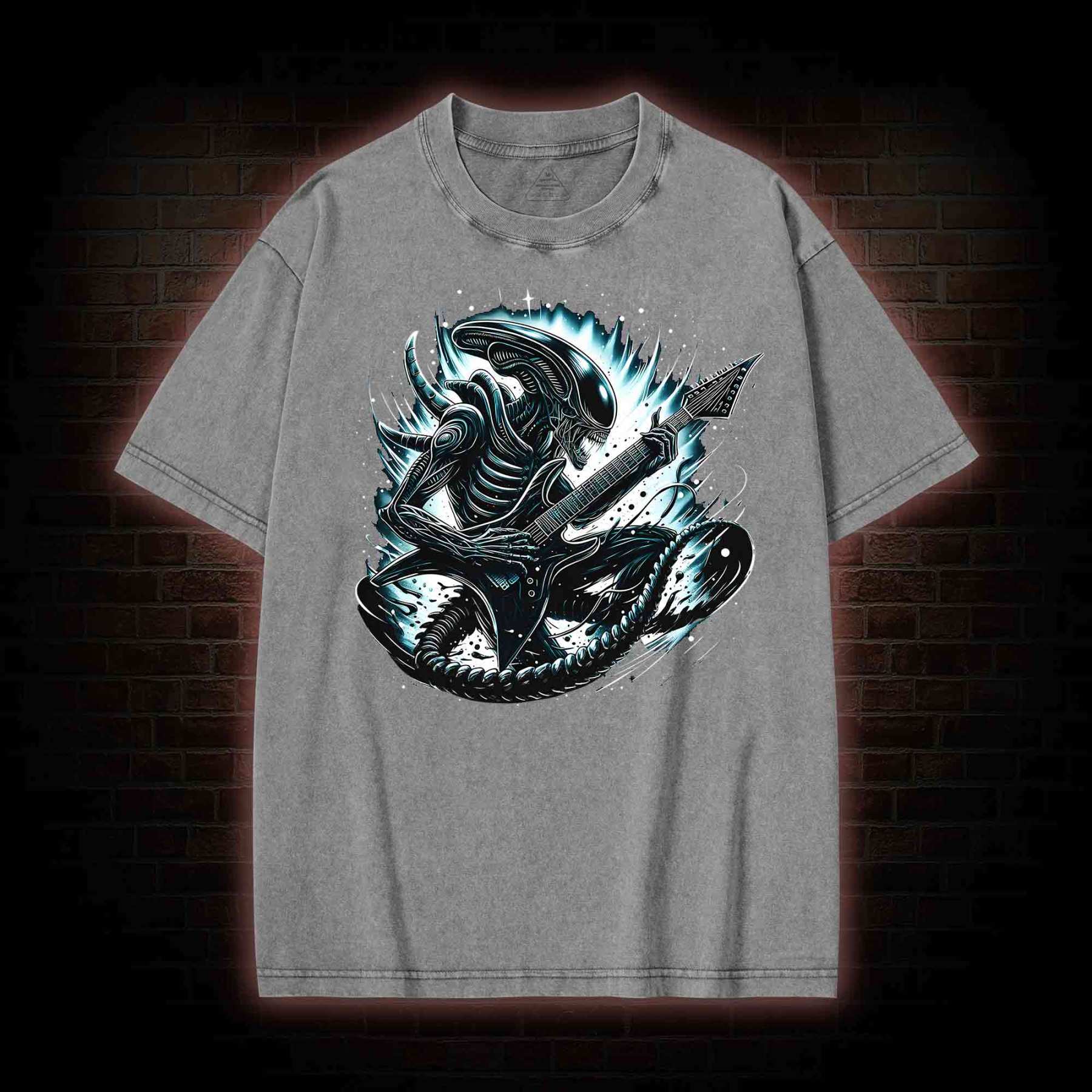 Alien Black Metal Washed T-shirt