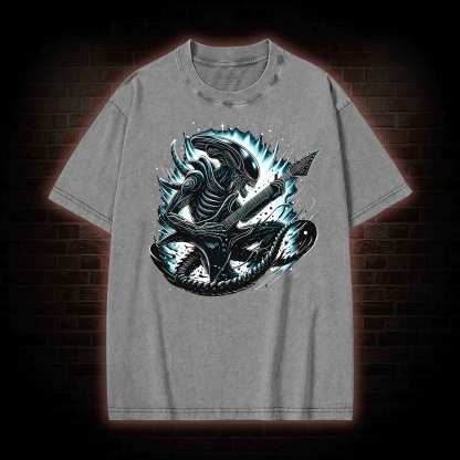 Alien Black Metal Washed T-shirt