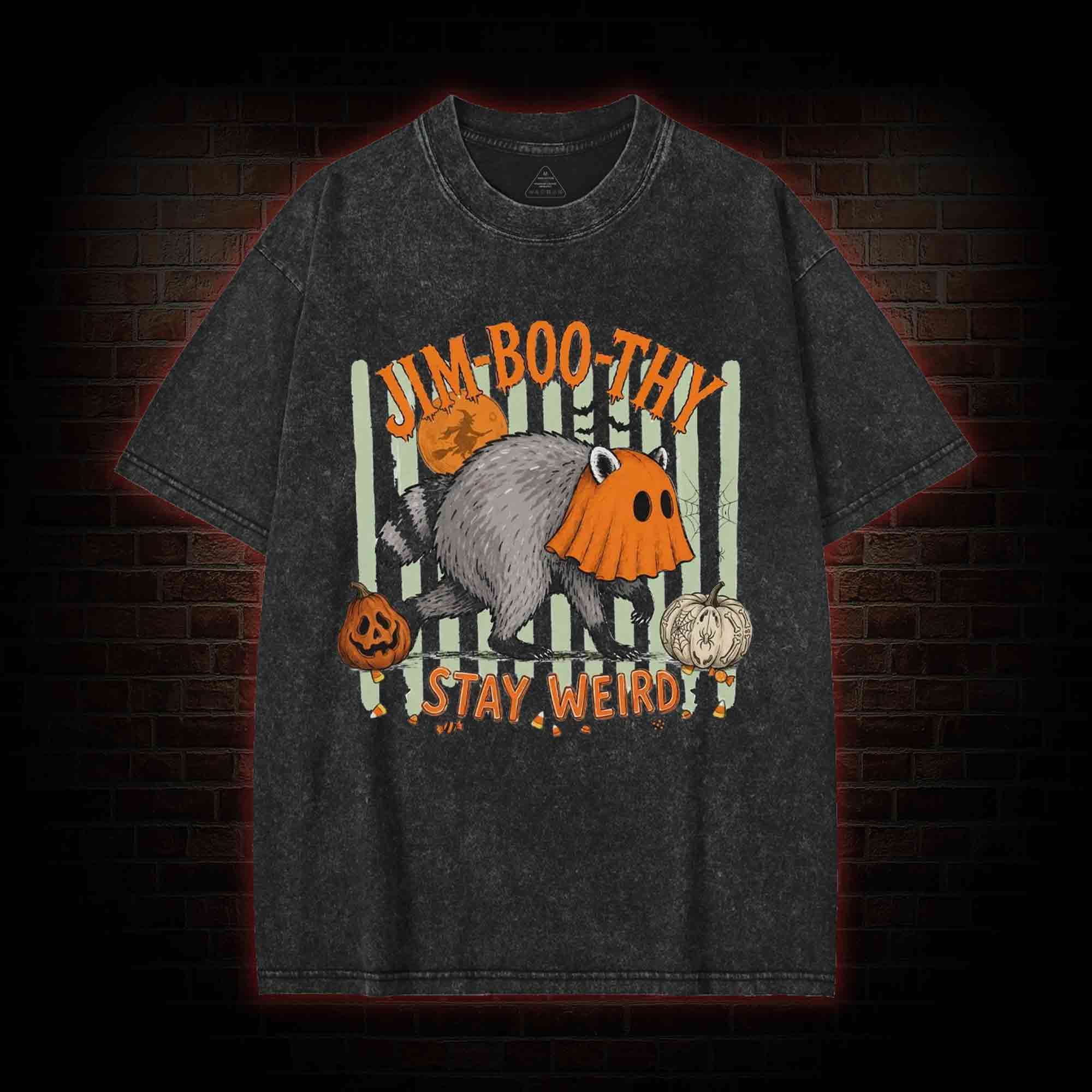 Jim-Boo-Thy Stay Werid Washed T-shirt