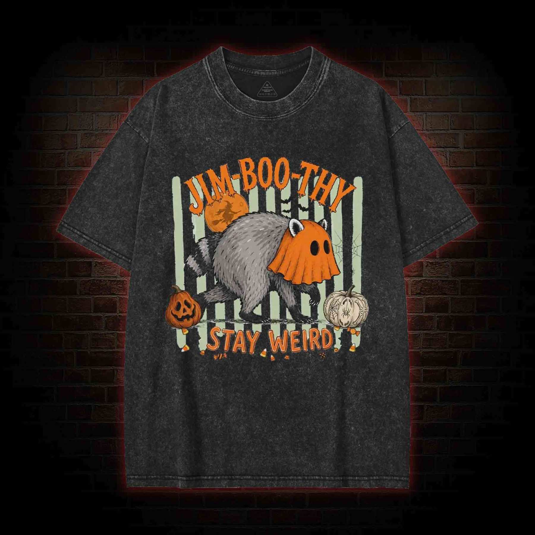 Jim-Boo-Thy Stay Werid Washed T-shirt