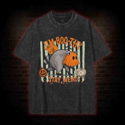 Jim-Boo-Thy Stay Werid Washed T-shirt
