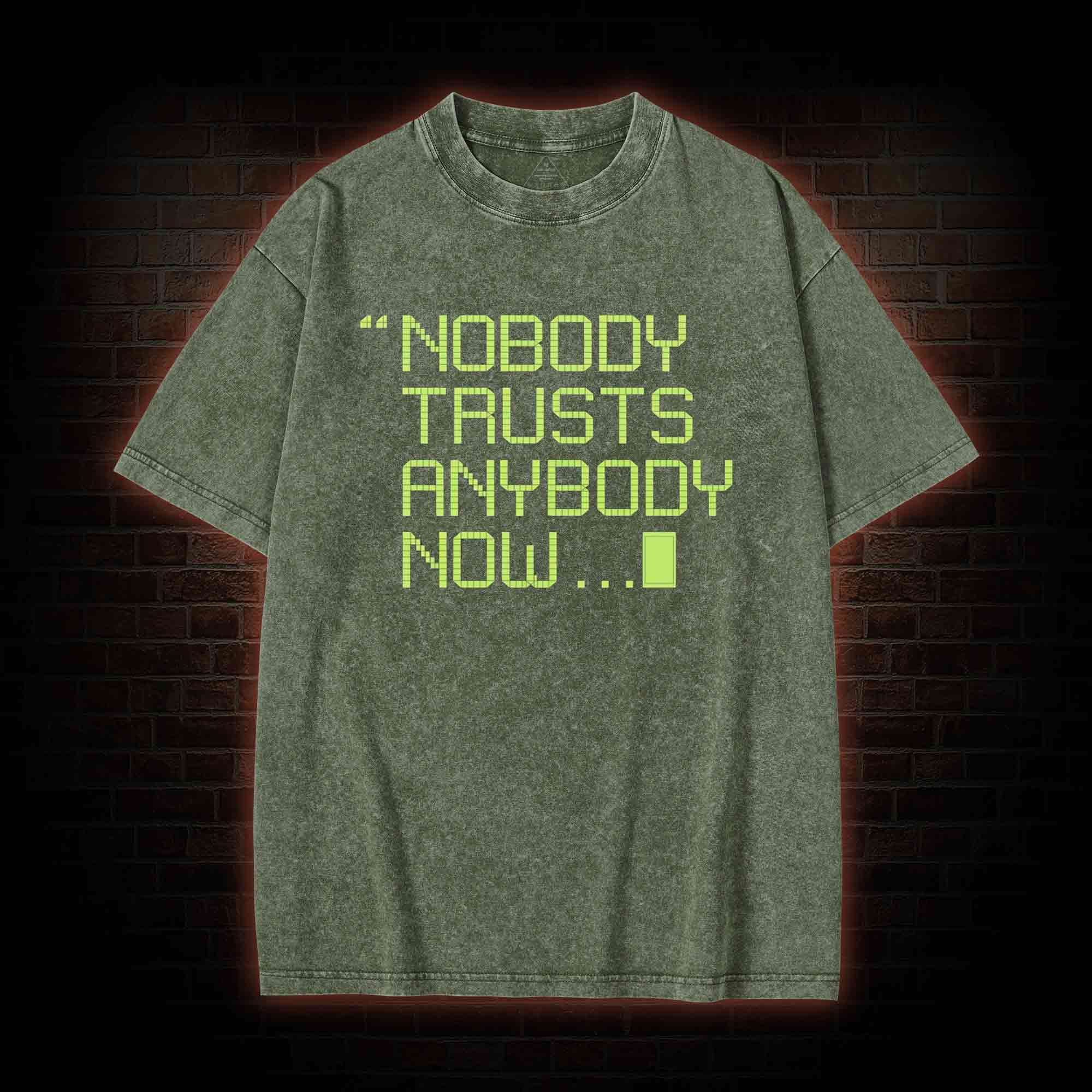 Nobody Trusts Anyone Now Washed T-shirt