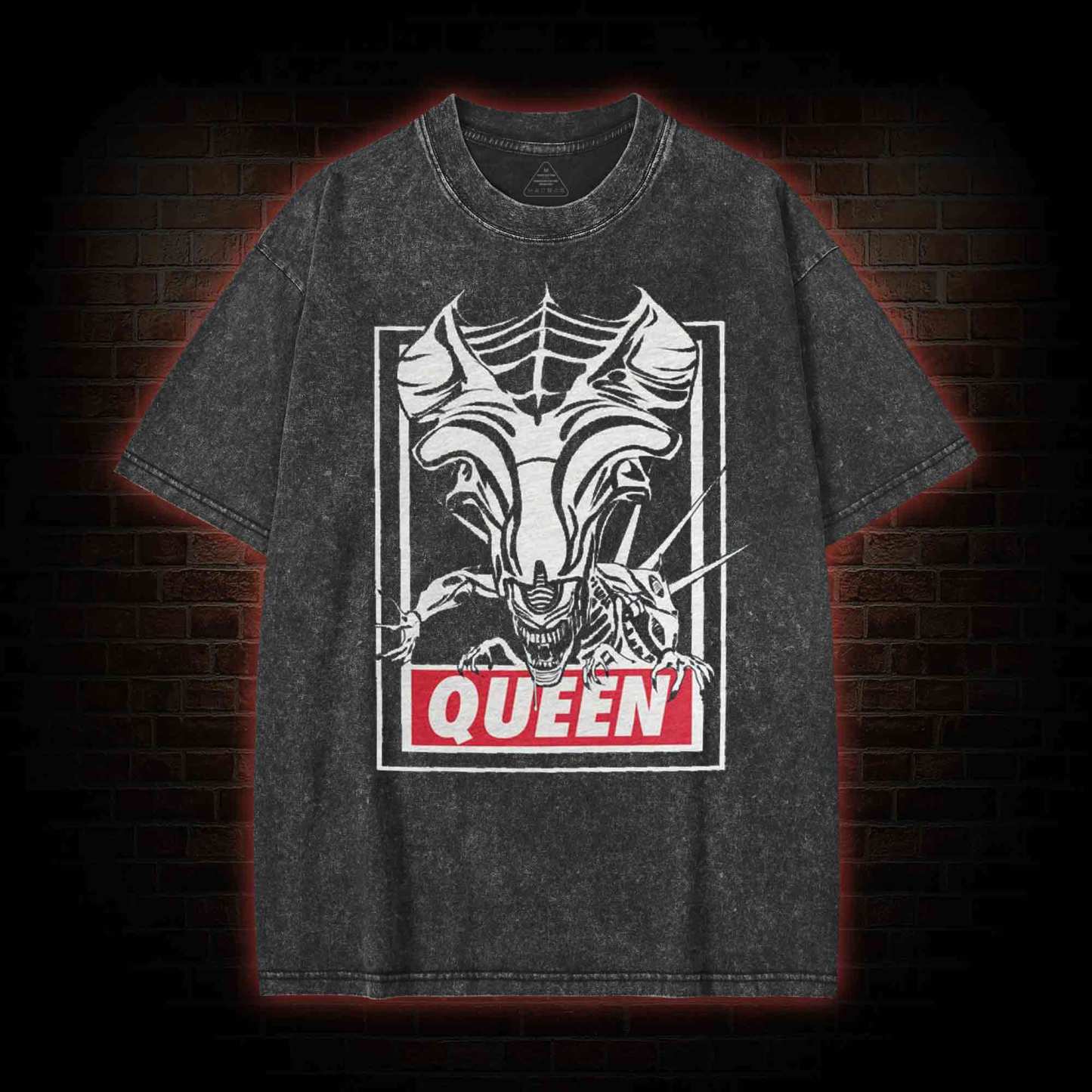 Obey Queen Washed T-shirt with Dark Style
