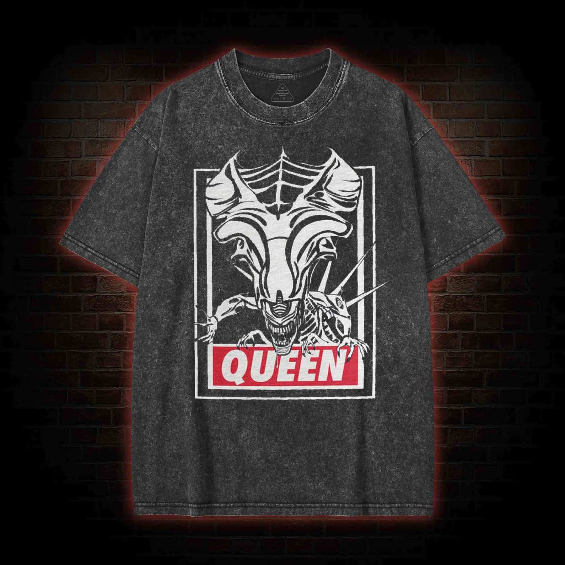 Obey Queen Washed T-shirt with Dark Style