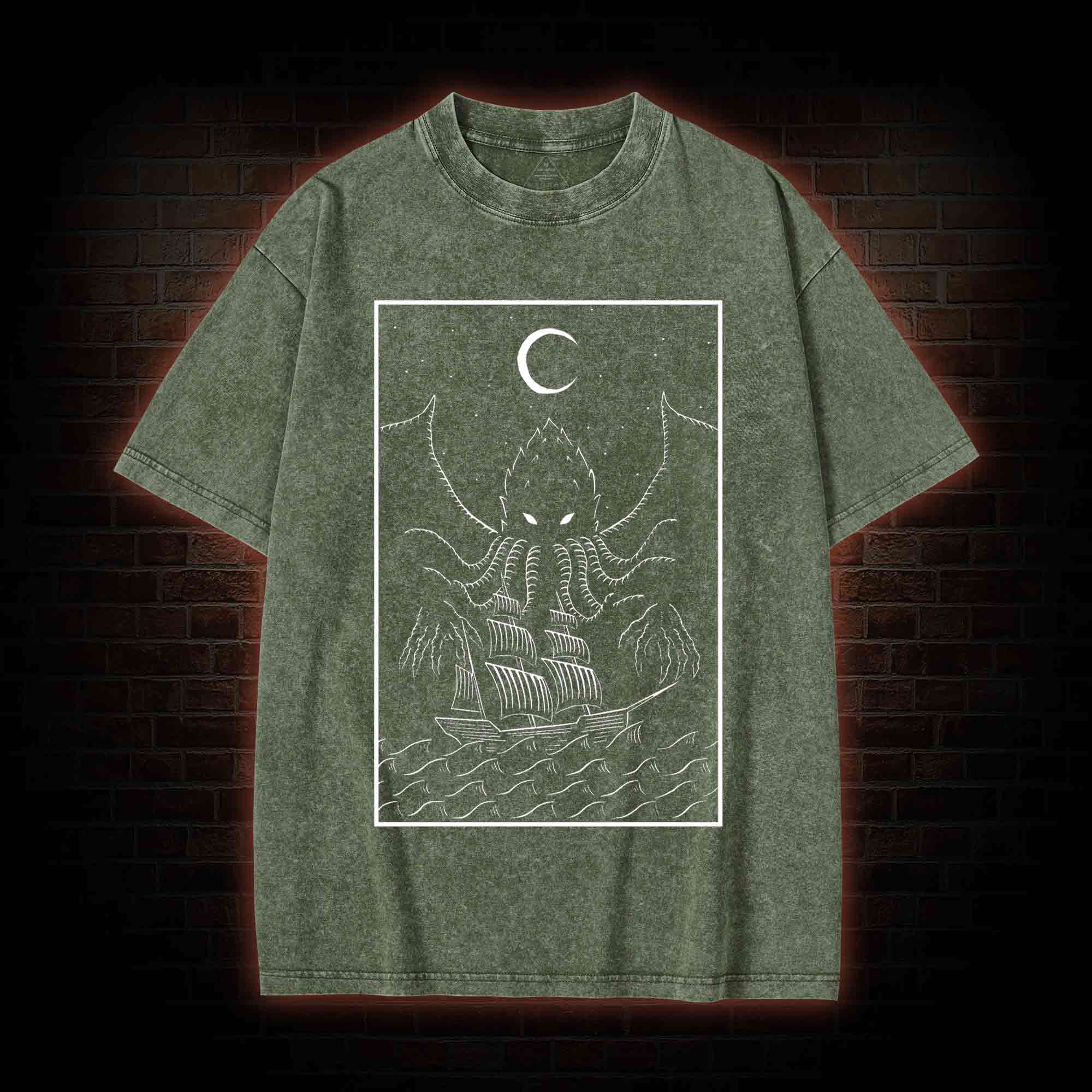 Cthulhu Lovecraft Washed T-shirt