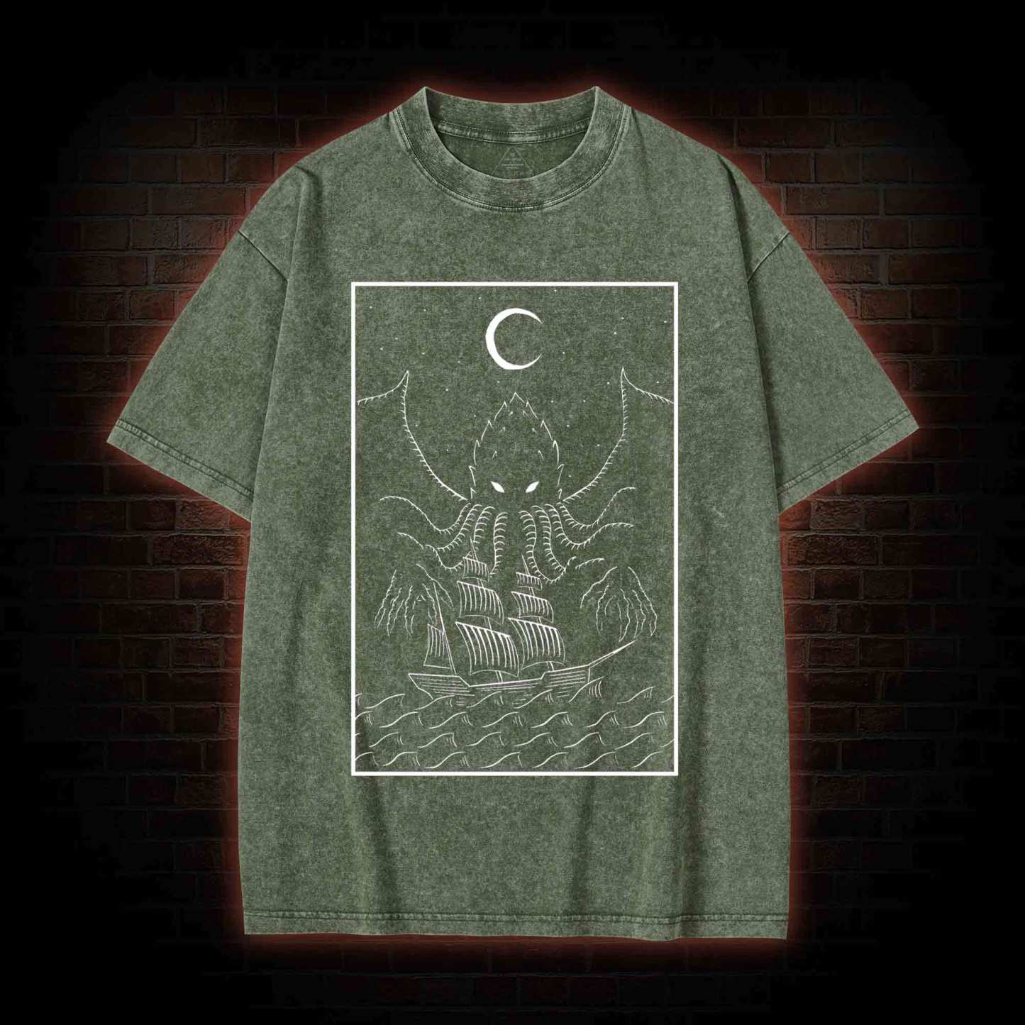 Cthulhu Lovecraft Washed T-shirt
