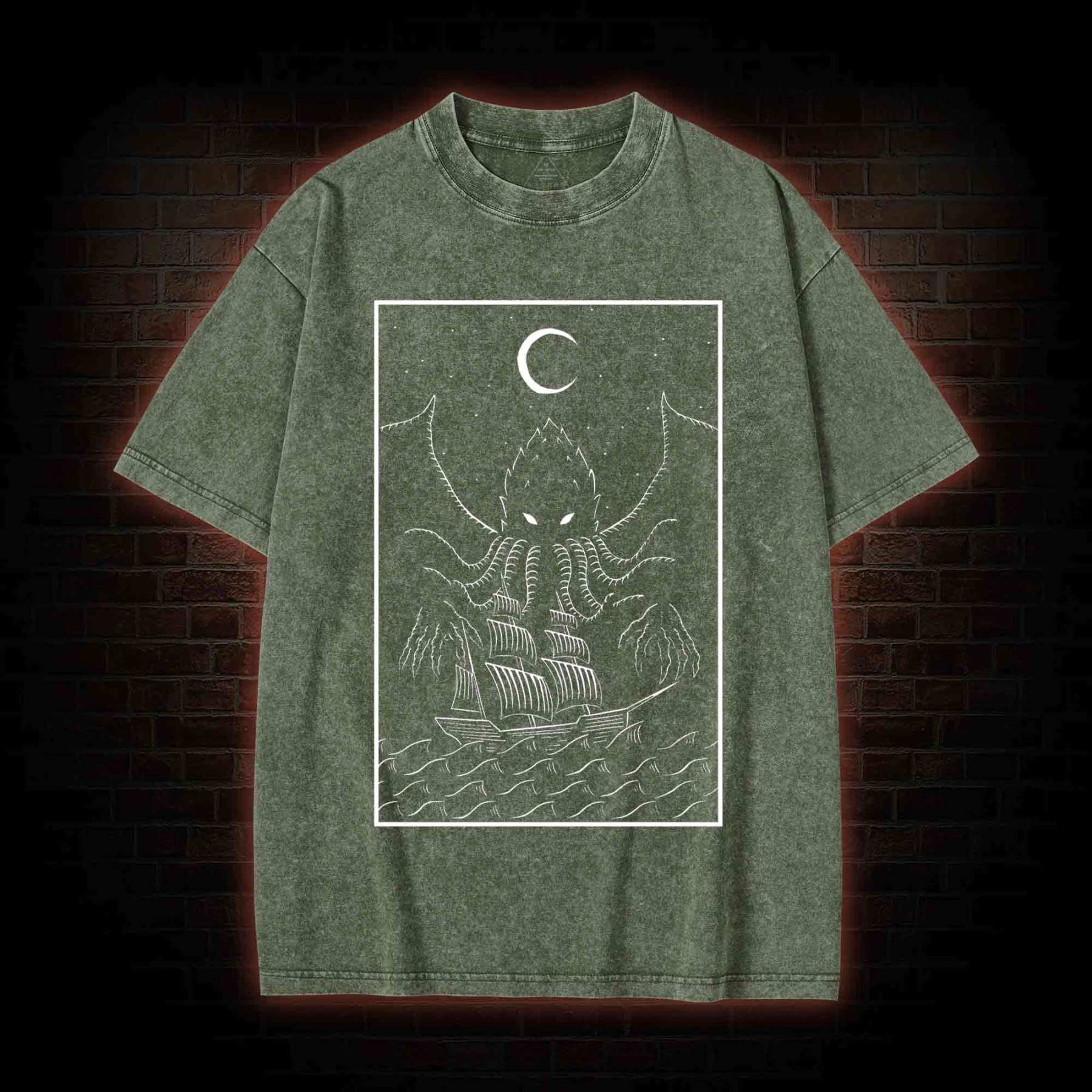 Cthulhu Lovecraft Washed T-shirt