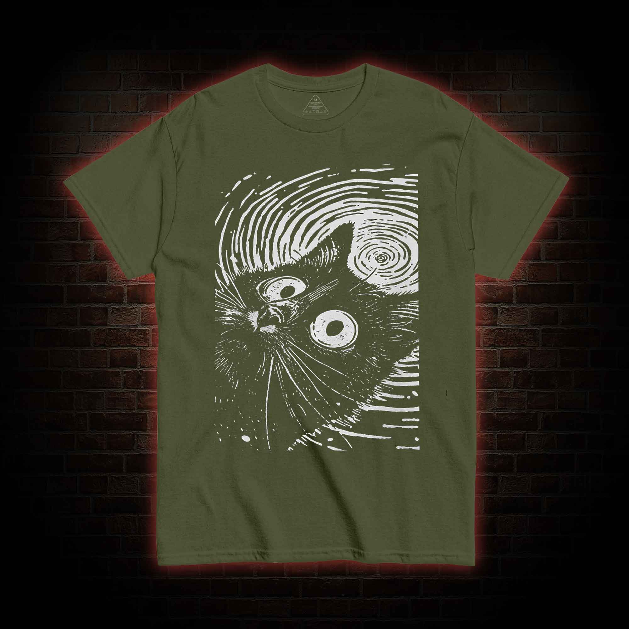 Psychedelic Weirdcore Cat T-shirt