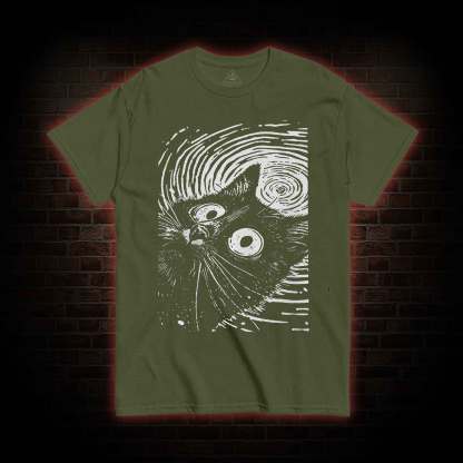 Psychedelic Weirdcore Cat T-shirt