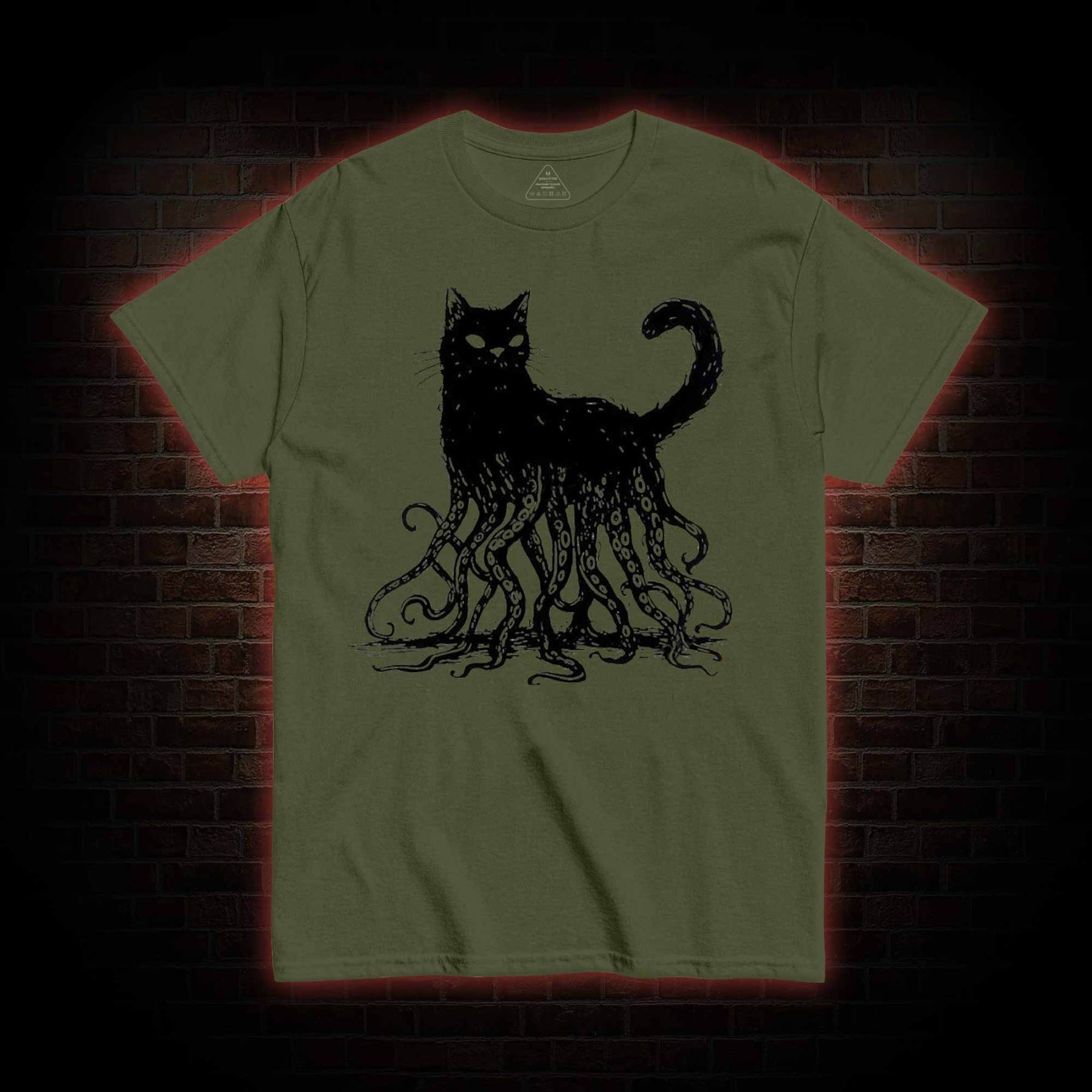 Octopus And Black Cat T-shirt