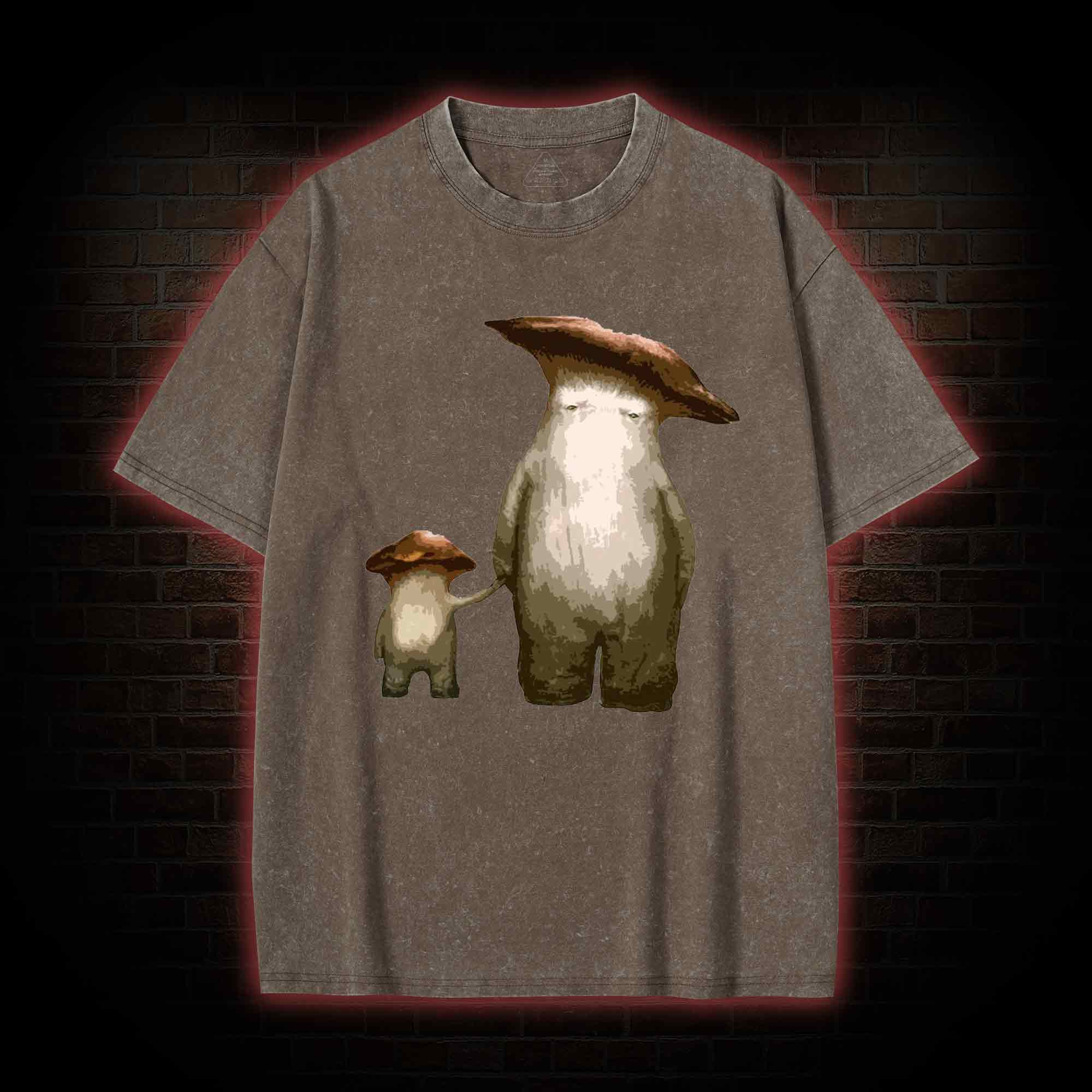 Mushroom People Washed T-shirt