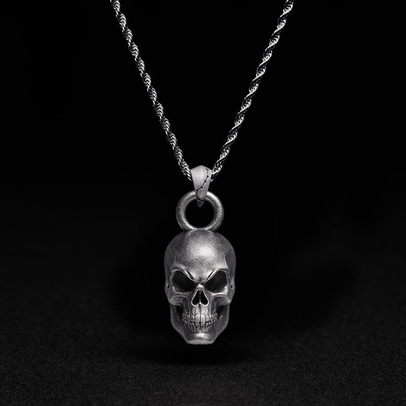 Grim Skull Sculptural Necklace