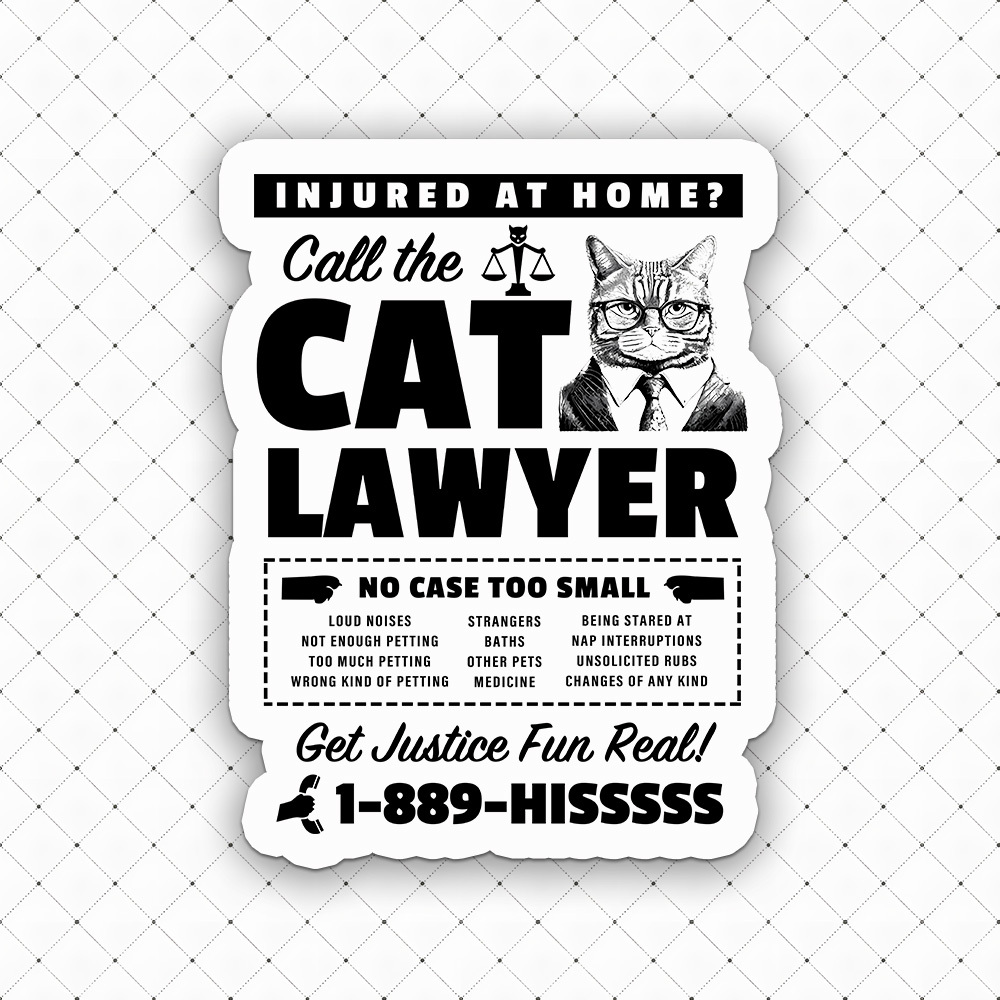 Call The Cat Lawyer Sticker