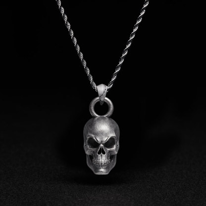 Grim Skull Sculptural Necklace