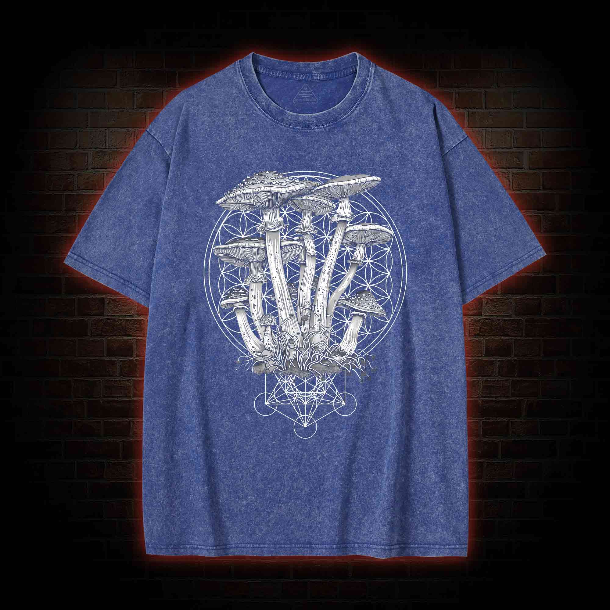 Mushroom Decor Party Washed T-shirt