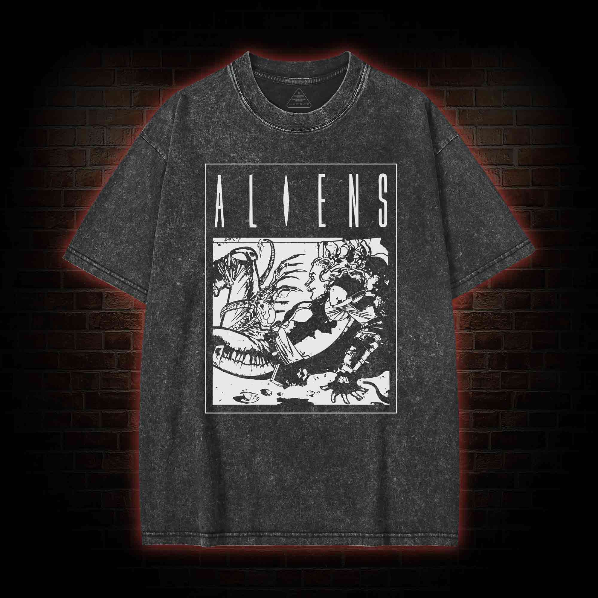 Alien Face Hugger Washed T-shirt
