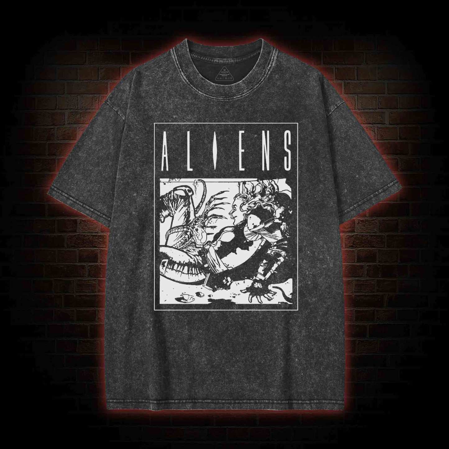 Alien Face Hugger Washed T-shirt